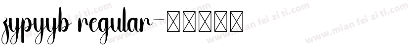 zypyyb regular字体转换
